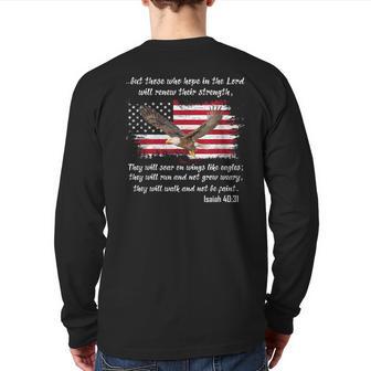 Isaiah 4031 Holy Bible Verse Scripture Back Print Long Sleeve T-shirt - Monsterry AU