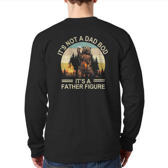 It's Not A Dad Bod It's Father Figure Bourbon Bear Drink Back Print Long Sleeve T-shirt | Mazezy