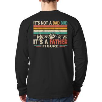 It's Not A Dad Bod It's A Father Figure Retro Men Back Print Long Sleeve T-shirt | Mazezy