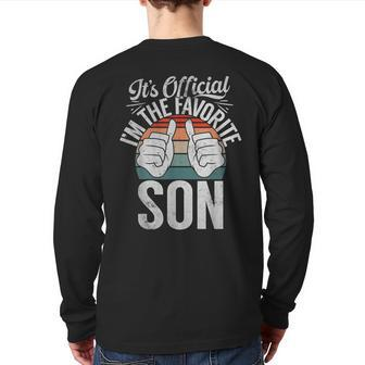 Its Official Im The Favorite Son Back Print Long Sleeve T-shirt - Seseable