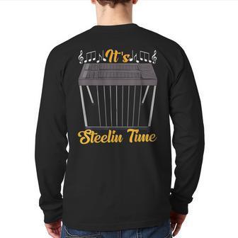 It's Slin Time Pedal Sl Guitar Player Guitarist Back Print Long Sleeve T-shirt - Monsterry AU