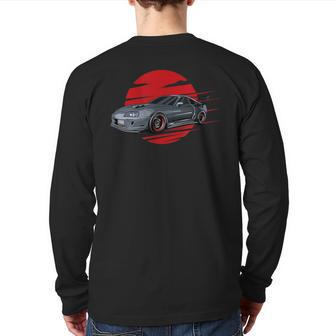 Japanese Car Enthusiast Jdm Graphic Back Print Long Sleeve T-shirt - Monsterry
