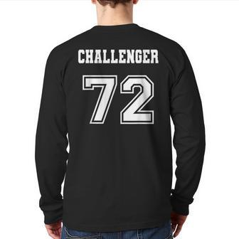 Jersey Style Challenger 72 1972 Old School Muscle Car Back Print Long Sleeve T-shirt | Mazezy