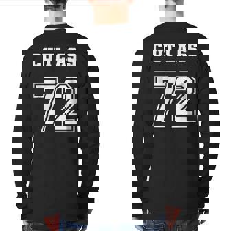Jersey Style Cutlass 71 1972 Old School Muscle Car Back Print Long Sleeve T-shirt | Mazezy