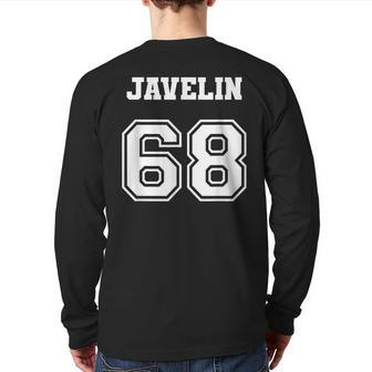 Jersey Style Javelin 68 1968 Old School Muscle Car Back Print Long Sleeve T-shirt | Mazezy
