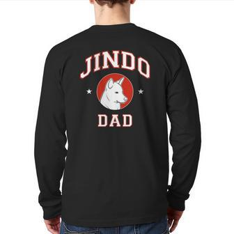 Jindo Dad Father's Day Back Print Long Sleeve T-shirt | Mazezy