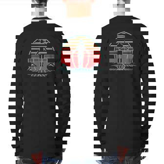 Jump Rope Skipping Retro 80'S Style Back Print Long Sleeve T-shirt | Mazezy