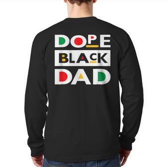 Junenth June 19 1865 Dope Black Dad Father Day 19Th June Back Print Long Sleeve T-shirt | Mazezy DE