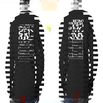 Juneteenth Black King Melanin Dad Fathers Day Men Father Fun Back Print Long Sleeve T-shirt | Mazezy