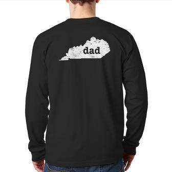 Kentucky Dad Kentucky For Dad Or Grandfather Back Print Long Sleeve T-shirt | Mazezy