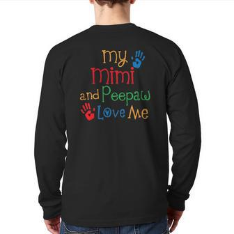 Kids My Mimi And Peepaw Love Me Back Print Long Sleeve T-shirt | Mazezy AU