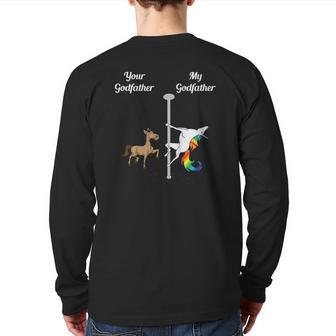 Kids Your Uncle My Godfather You Me Dancing Unicorn Back Print Long Sleeve T-shirt | Mazezy UK
