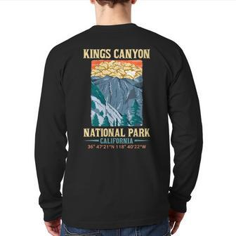 Kings Canyon Us National Park California Usa Parks Lover Back Print Long Sleeve T-shirt - Monsterry DE