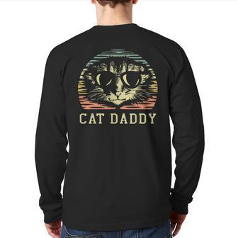 Kitty Lover Best Cat Dad Ever Animal Kitty Lover Paw Pet Back Print Long Sleeve T-shirt | Mazezy