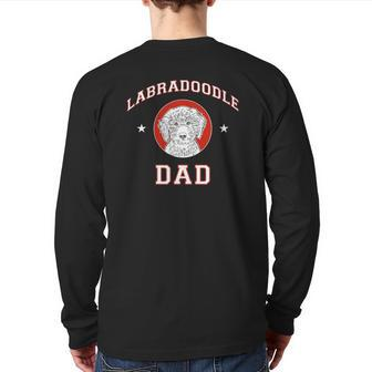 Labradoodle Dog Breed Dad Father Back Print Long Sleeve T-shirt | Mazezy