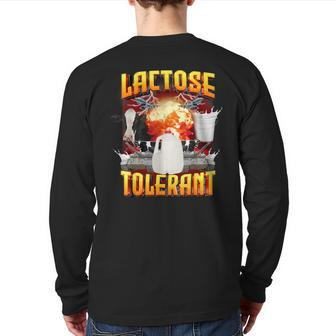 Lactose Tolerant Sarcasm Oddly Specific Meme Back Print Long Sleeve T-shirt - Seseable