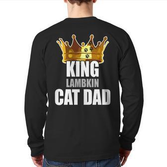 Lambkin Cat Dad Back Print Long Sleeve T-shirt | Mazezy