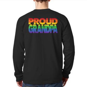 Lgbtq Pride Support Proud Grandpa For Gay Pride Back Print Long Sleeve T-shirt | Mazezy