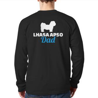 Lhasa Apso Dad Dog Lover Back Print Long Sleeve T-shirt | Mazezy