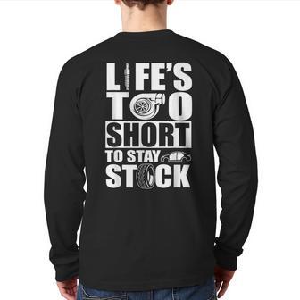 Life Is Too Short To Stay Stock Car Lover Back Print Long Sleeve T-shirt - Monsterry