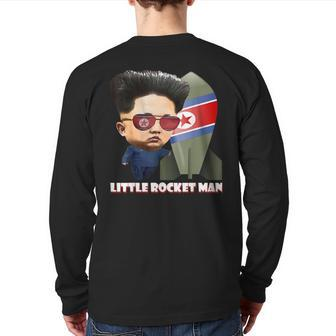 Little Rocket Man Kim Jong-Un Back Print Long Sleeve T-shirt - Monsterry DE