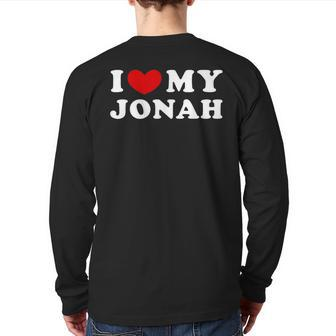 I Love My Jonah I Heart My Jonah Back Print Long Sleeve T-shirt - Monsterry