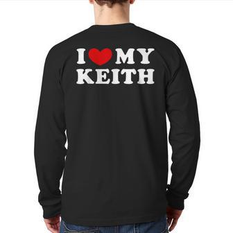 I Love My Keith I Heart My Keith Back Print Long Sleeve T-shirt - Monsterry AU