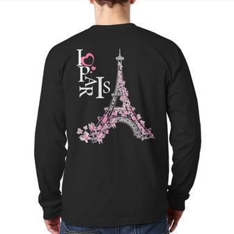 I Love Paris France Lovers Back Print Long Sleeve T-shirt - Monsterry AU
