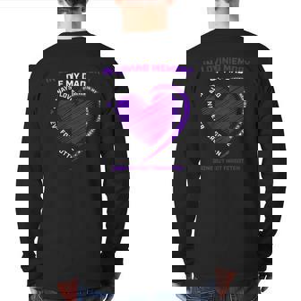 In Loving Memory S Dad Father Daddy Heaven In Memory Back Print Long Sleeve T-shirt | Mazezy