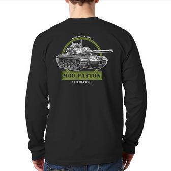 M60 Patton Main Battle Tank Back Print Long Sleeve T-shirt - Monsterry CA