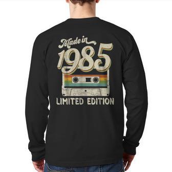 Made In 1985 Limited Edition 37Th Birthday Cassette Tape Back Print Long Sleeve T-shirt - Monsterry UK