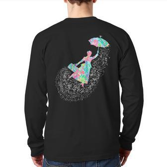 Magical Flying Nanny Glimmer Spoonful Of Sugar Back Print Long Sleeve T-shirt - Monsterry UK