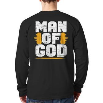 Man Of God Christian Believer Dad Daddy Father’S Day Cute Back Print Long Sleeve T-shirt | Mazezy