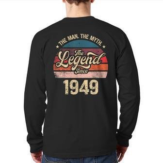 The Man The Myth The Legend Since 1949 Birthday Mens Back Print Long Sleeve T-shirt - Monsterry