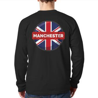 Manchester Uk Flag United Kingdom Souvenirs For Back Print Long Sleeve T-shirt - Monsterry CA