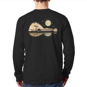 Mandolin Player Country Music Lover Bluegrass Mandolin Back Print Long Sleeve T-shirt - Thegiftio UK