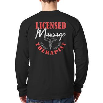 Massage Therapist Therapy Body Treatment Masseuse Masseur Back Print Long Sleeve T-shirt | Mazezy