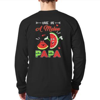 Matching Family One In A Melon Papa Back Print Long Sleeve T-shirt | Mazezy AU