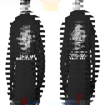 Mega Dad Awesome Father's Day Idea Back Print Long Sleeve T-shirt | Mazezy