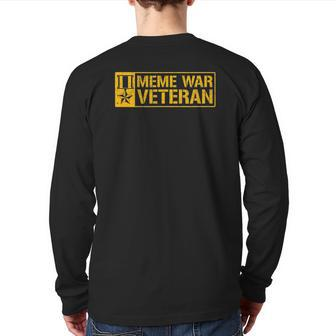 Meme War Veteran Veterans Day Back Print Long Sleeve T-shirt | Mazezy