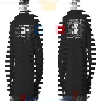 Memorial Day 2022 Veterans Day Usa Flag Red Poppy Honor Back Print Long Sleeve T-shirt | Mazezy