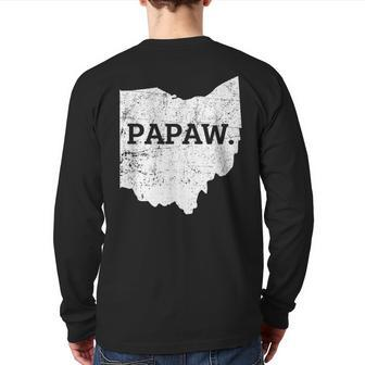 Men Papaw T Ohio T Ohio Grandpa Back Print Long Sleeve T-shirt | Mazezy