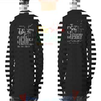 Men Vintage The Grillfather Grill Father Vintage Back Print Long Sleeve T-shirt | Mazezy