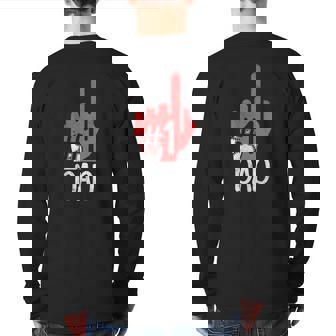 Mens 1 Dad Baseball Player Vintage Baseball Daddy Back Print Long Sleeve T-shirt | Mazezy