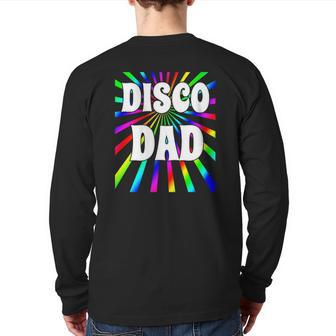 Mens 70'S Disco Disco Dad Multi-Color Party Back Print Long Sleeve T-shirt | Mazezy