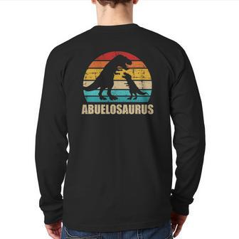 Mens Abuelosaurus Vintage Retro Para Abuelo Back Print Long Sleeve T-shirt | Mazezy UK
