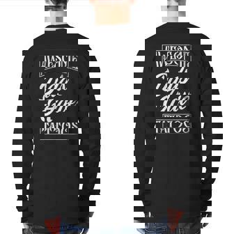 Mens Awesome Dads Have Tattoos Tattooed Dad Father's Day Back Print Long Sleeve T-shirt | Mazezy