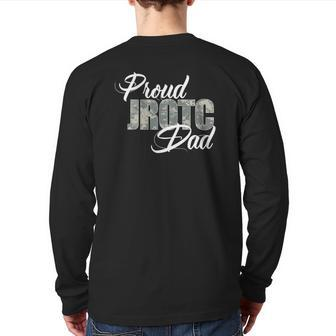 Mens Awesome Proud Jrotc Dad For Dads Of Jrotc Cadets Back Print Long Sleeve T-shirt | Mazezy AU