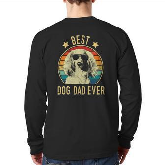 Mens Best Dog Dad Ever Dachshund Father's Day Back Print Long Sleeve T-shirt | Mazezy