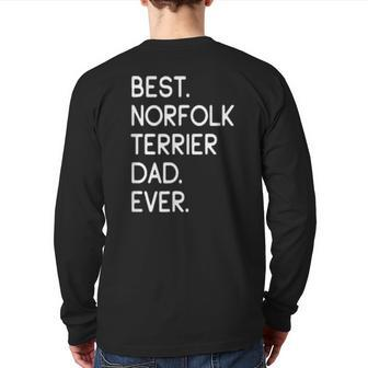Mens Best Norfolk Terrier Dad Ever Back Print Long Sleeve T-shirt | Mazezy CA